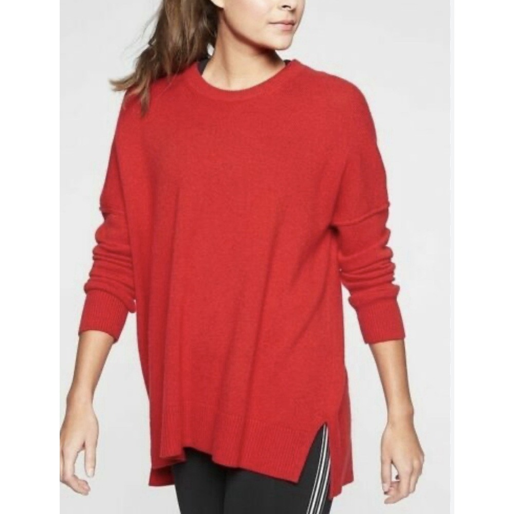 ATHLETA Wool Cashmere Perspective Oversized Sweater Women's Large Boxey Cozy